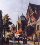 Adrianus Eversen A Dutch Market Scene 3 china oil painting reproduction